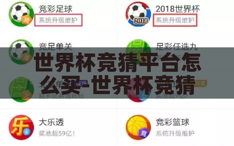 世界杯竞猜平台怎么买-世界杯竞猜的丰富体验与正确购买攻略，探索世界杯竞猜的丰富体验，正确购买攻略
