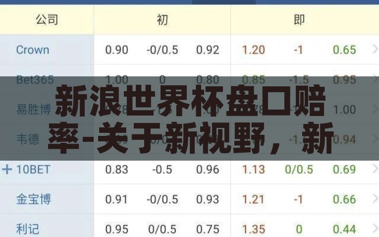 新浪世界杯盘口赔率-关于新视野，新浪世界杯盘口赔率的深度透析，深度揭秘，新浪世界杯盘口赔率的新视野