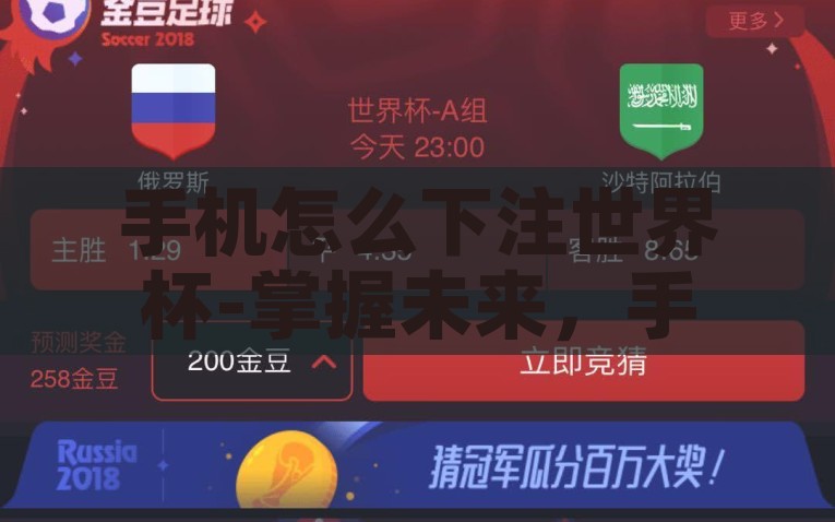 手机怎么下注世界杯-掌握未来，手机下注世界杯的便捷与乐趣，玩转手机，下注世界杯的便捷与乐趣
