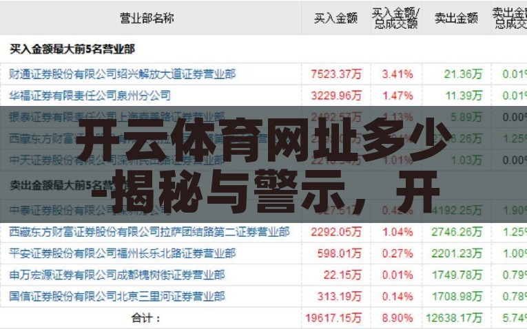 开云体育网址多少-揭秘与警示，开云体育之谜，警惕！开云体育，诱惑的背后是陷阱